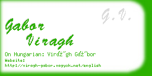 gabor viragh business card